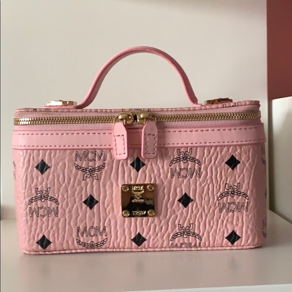 Mcm pink bag with strap
